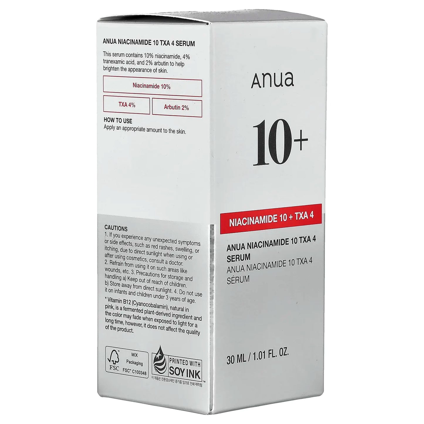 Anua Niacinamide 10 TXA 4 Serum, 1.01 Fl Oz (30 Ml)
