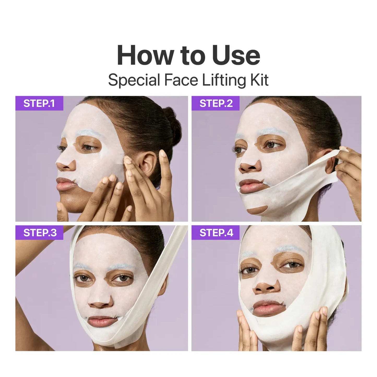 [Numbuzin Official Shop] No.9 NAD+ Lifting Sheet Mask | NAD+ BIO Lifting-Sil Full Face Mask | 4 Sheets+Lifting Band | for Face Lifting, Jawline, Double-Chin, Neck, V-Line | 50 Peptides & NAD+ & Collagen
