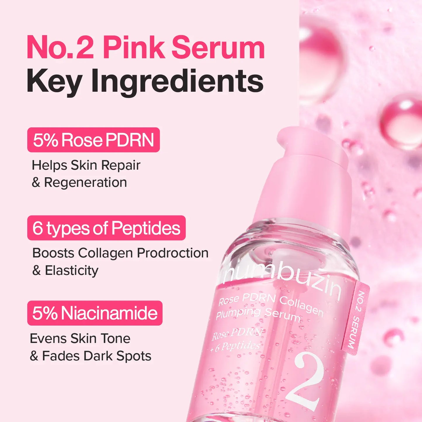 [Numbuzin Official] Serum Squad for Skin Concerns - Soothing, Plumping, Pore Refining, Skin Barrier | Collagen, PDRN, Retinol, Niacinamide