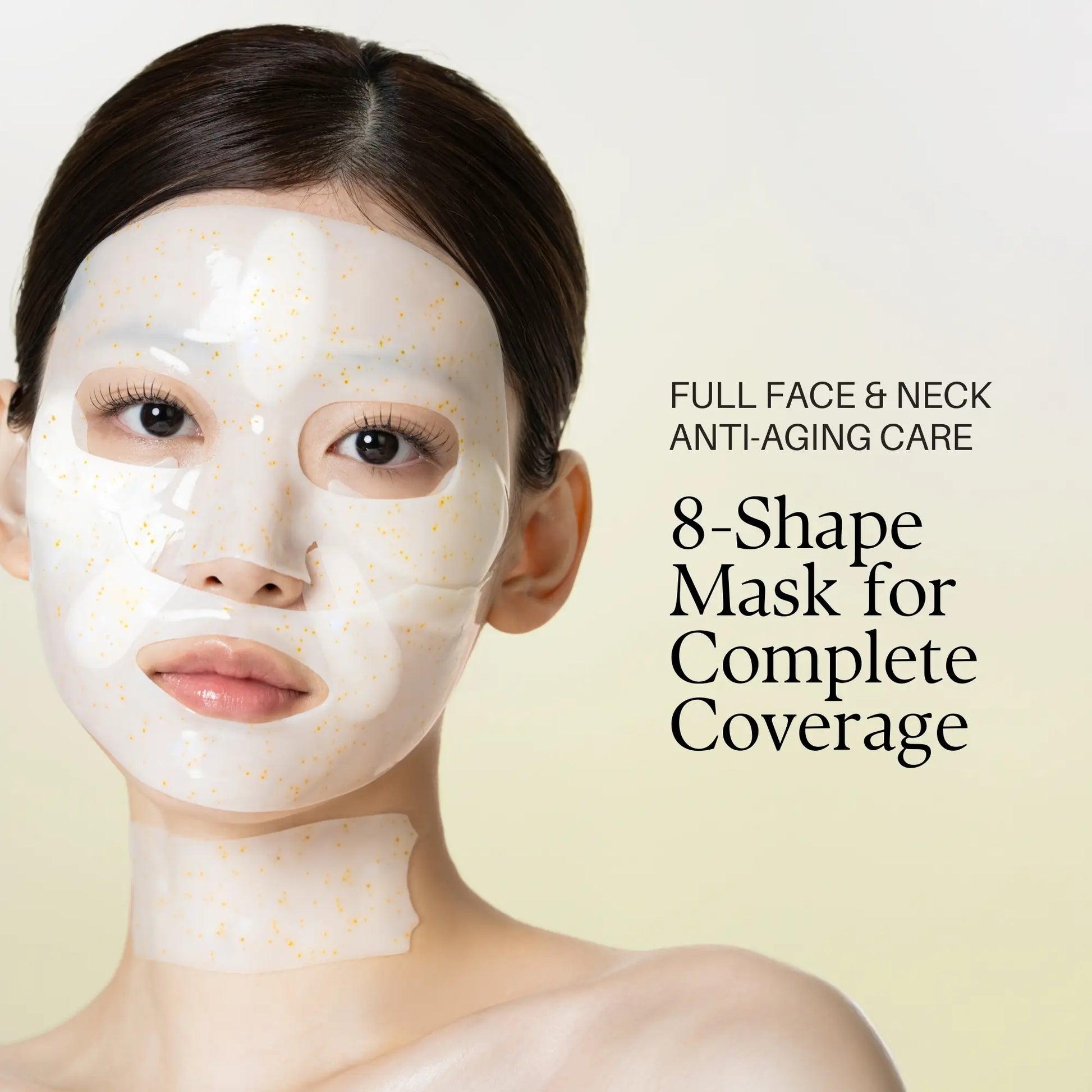 [OFFICIAL D'Alba] Signature Vita Capsule Hydrogel Mask 8-Shape 1BOX (4 Sheets) – Overnight Mask W/ Trufferol, Vitamin C, Collagen, Ceramide NP - Rejuvenating Glow Boost