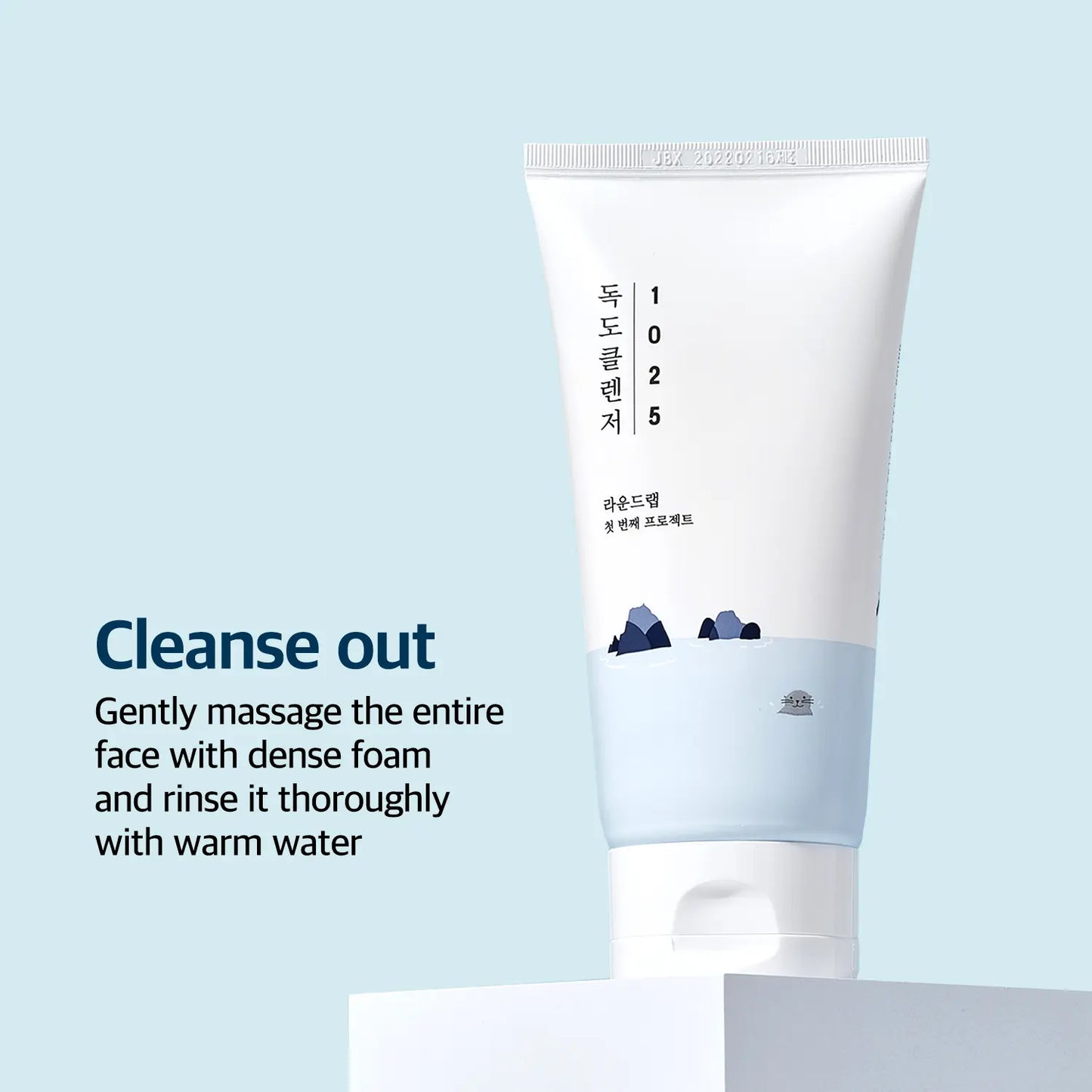 ROUND LAB 1025 Dokdo Cleanser 40Ml Travel Size Facial Wash for Combination All Sensitive Dry Normal Skin Low Acidic Ph Gentle Cleansing