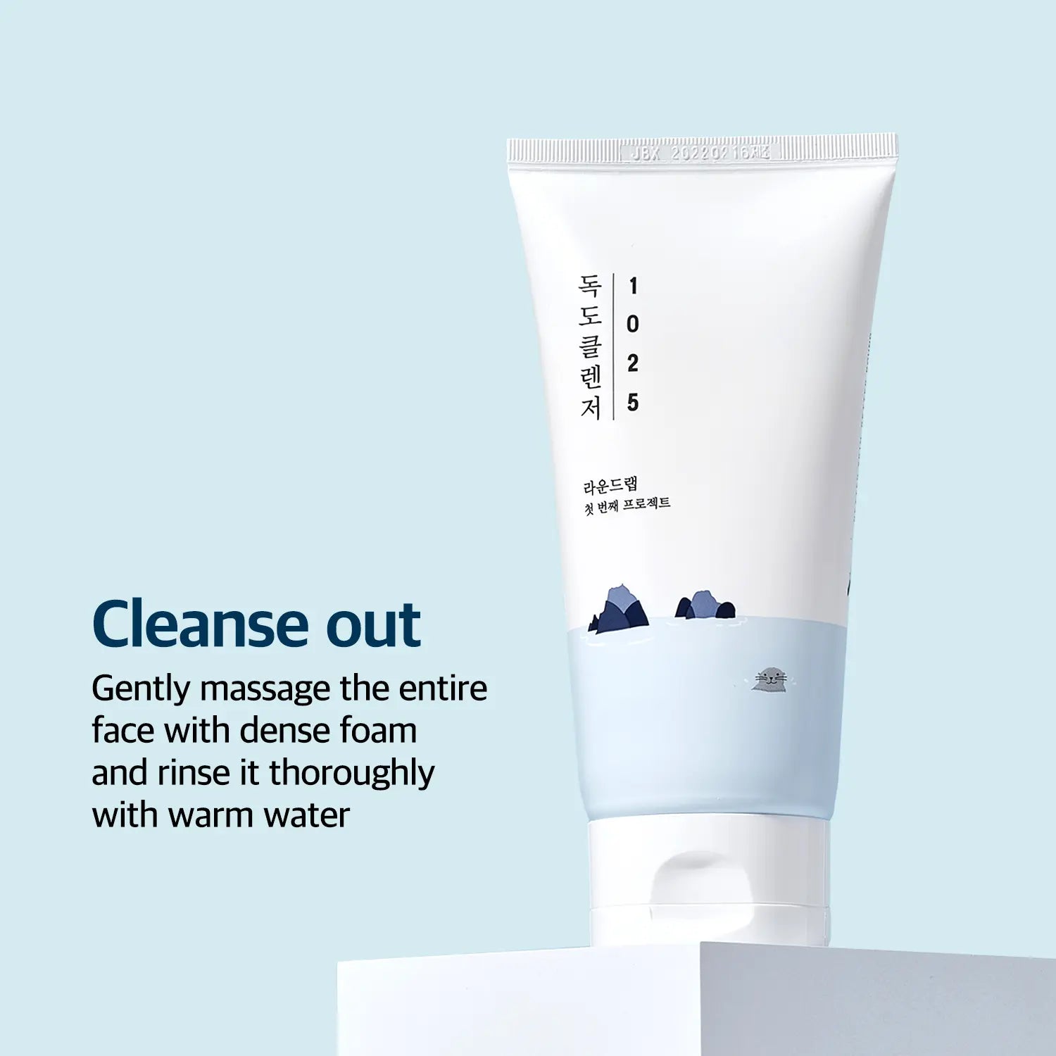 ROUND LAB 1025 Dokdo Cleanser 40Ml Travel Size Facial Wash for Combination All Sensitive Dry Normal Skin Low Acidic Ph Gentle Cleansing