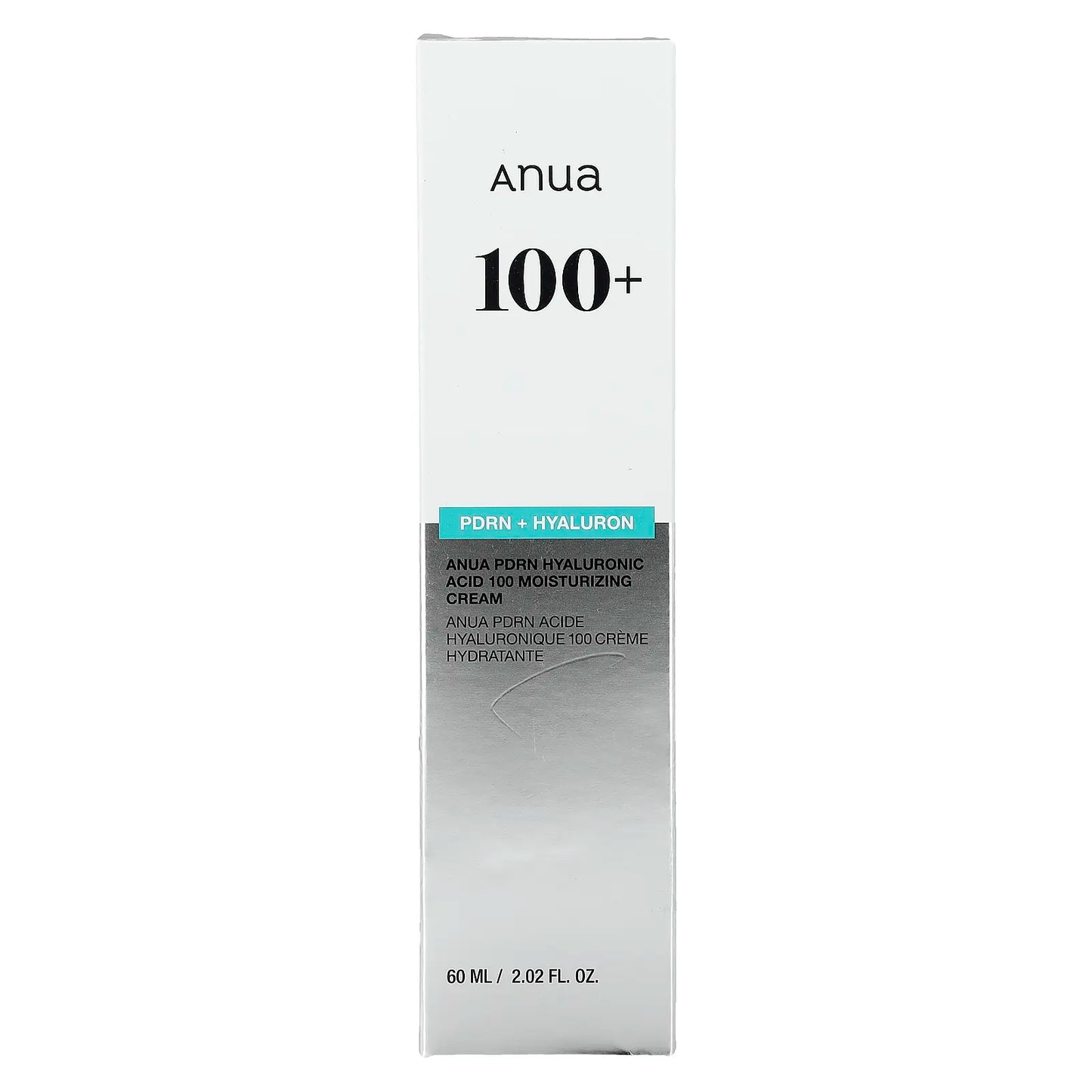 Anua PDRN Hyaluronic Acid 100 Moisturizing Cream, 2.02 Fl Oz (60 Ml)
