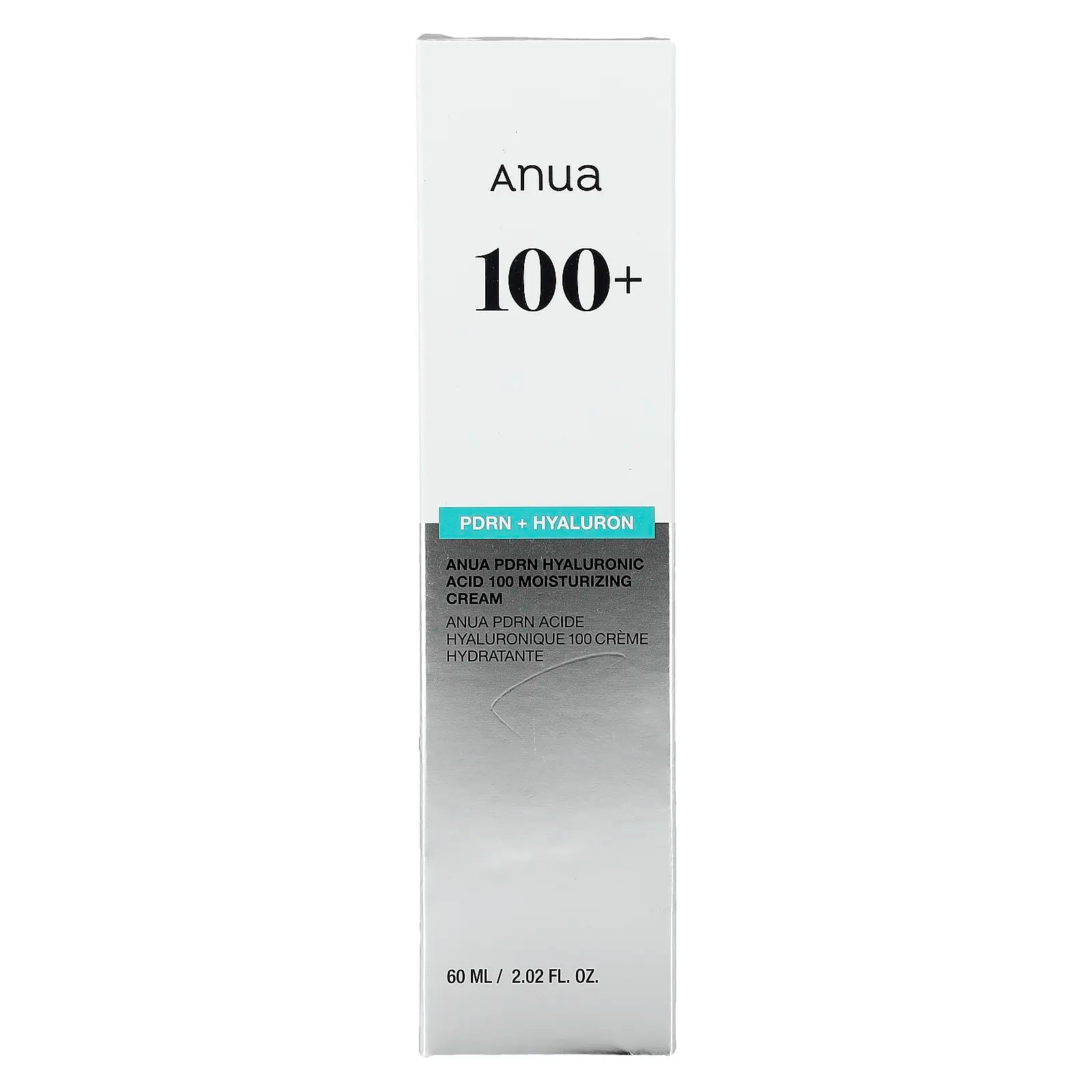 Anua PDRN Hyaluronic Acid 100 Moisturizing Cream, 2.02 Fl Oz (60 Ml)
