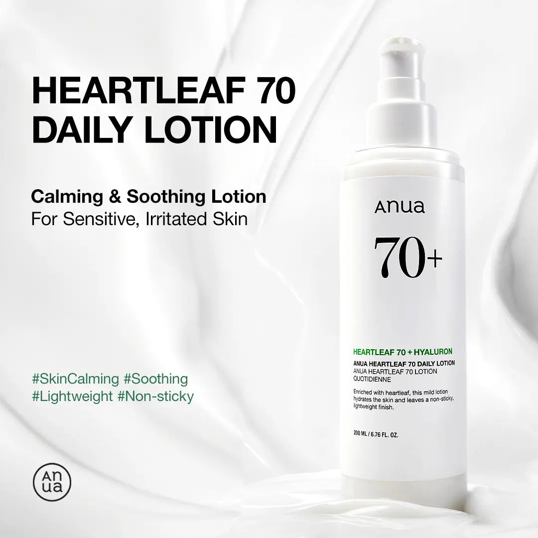 [Anua] Heartleaf 70 Daily Lotion 6.76 Fl.Oz. (200Ml) ｜Oily-Skin Moisturizers, Comfort & Hydrate Moisturizer, Korean Skin Care