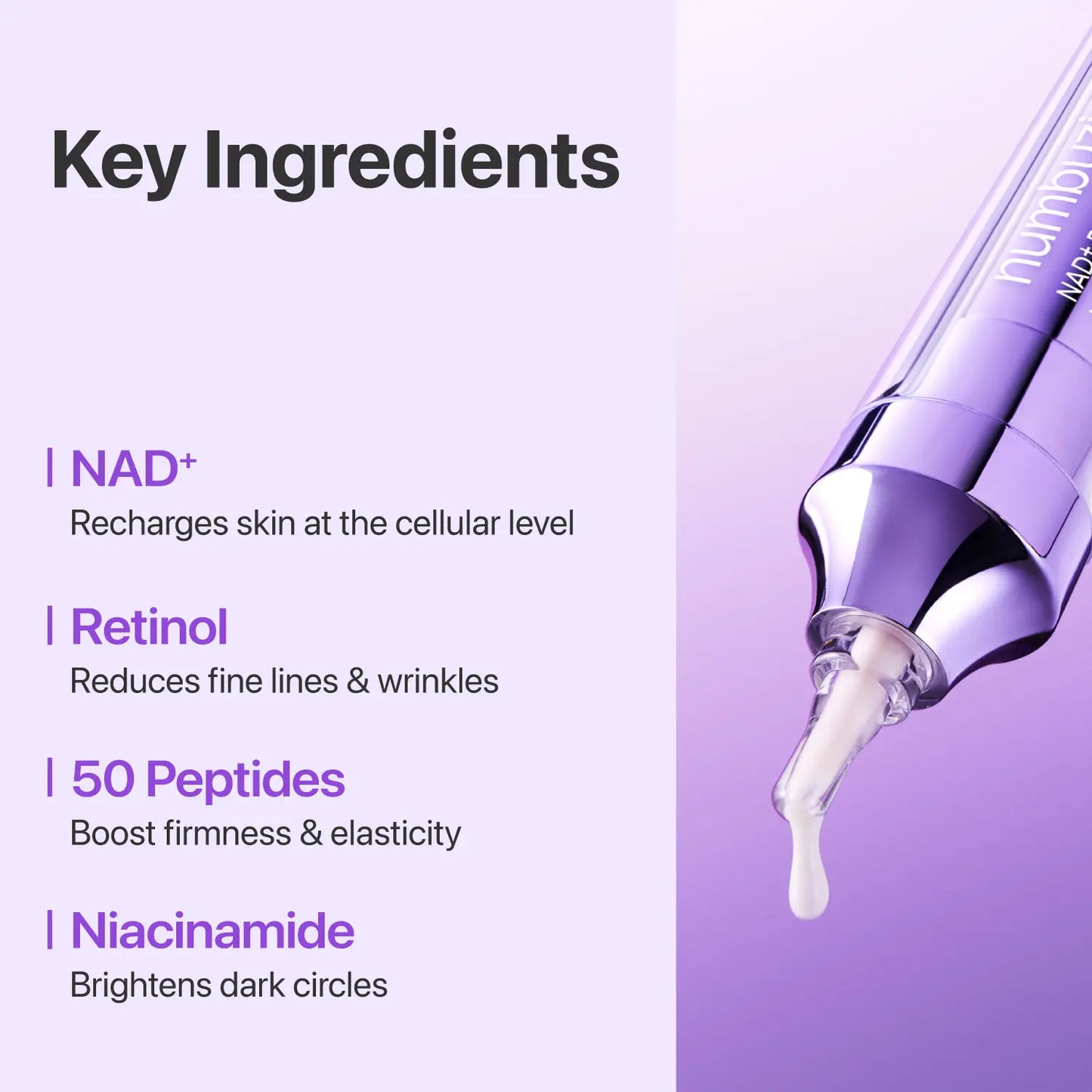 [Numbuzin Official Shop] No.9 NAD+ Glow up Duo | NAD, Peptides, PDRN, Retinol, Niacinamide | Anti-Aging, Wrinkles, Fine Lines, Eye Bags, Dark Circles, Firming