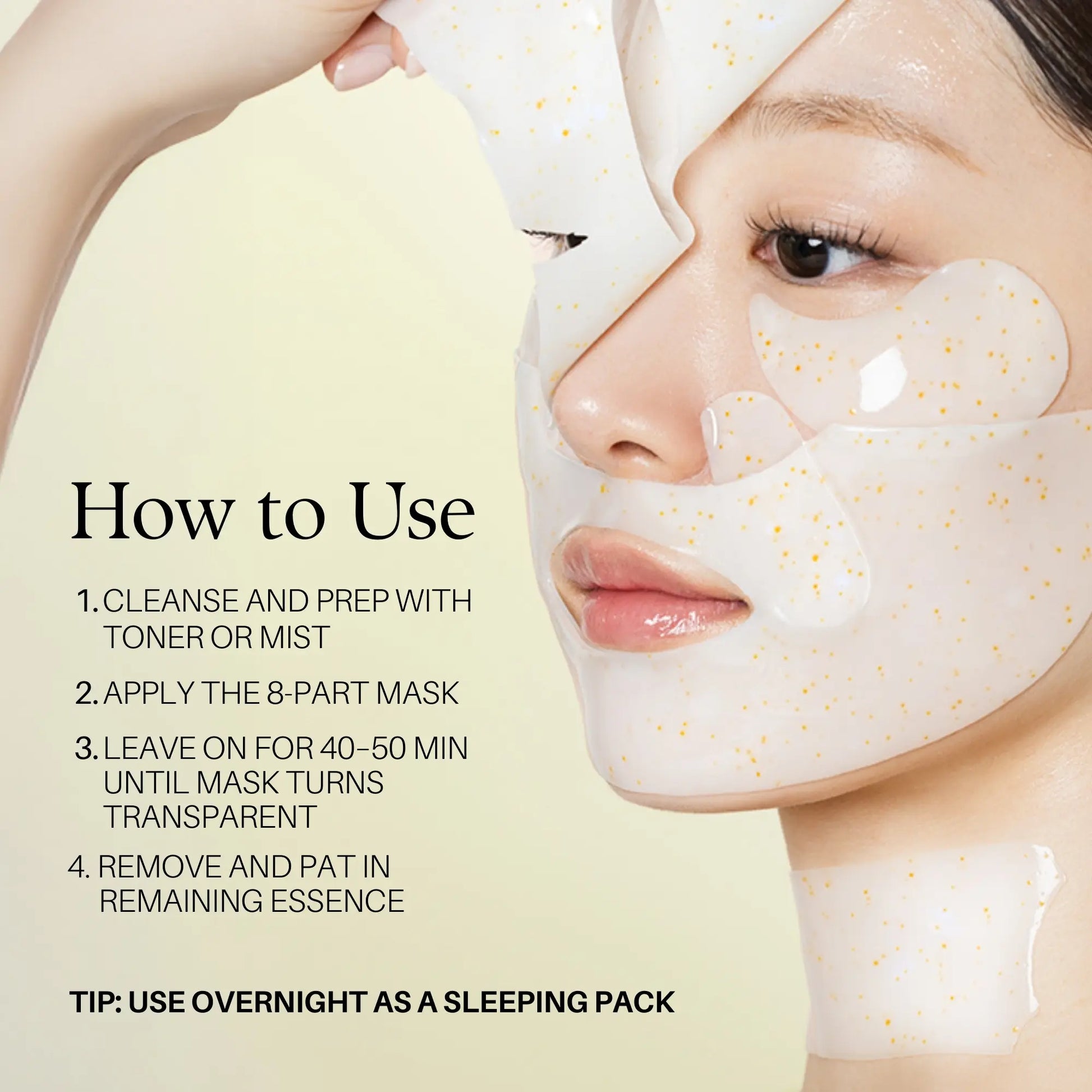 [OFFICIAL D'Alba] Signature Vita Capsule Hydrogel Mask 8-Shape 1BOX (4 Sheets) – Overnight Mask W/ Trufferol, Vitamin C, Collagen, Ceramide NP - Rejuvenating Glow Boost
