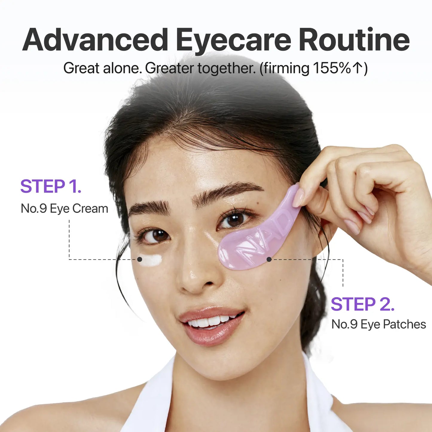 [Numbuzin Official] No.9 NAD+ Eye Patches | NAD+ Collagen under Eye Patches | Dark Circles, Cooling, Puffy Eyes, Eyebags, Wrinkles | Peptides, Caffeine, Niacinamide | Self Care, Gift | 5 Pairs, 10 Patches