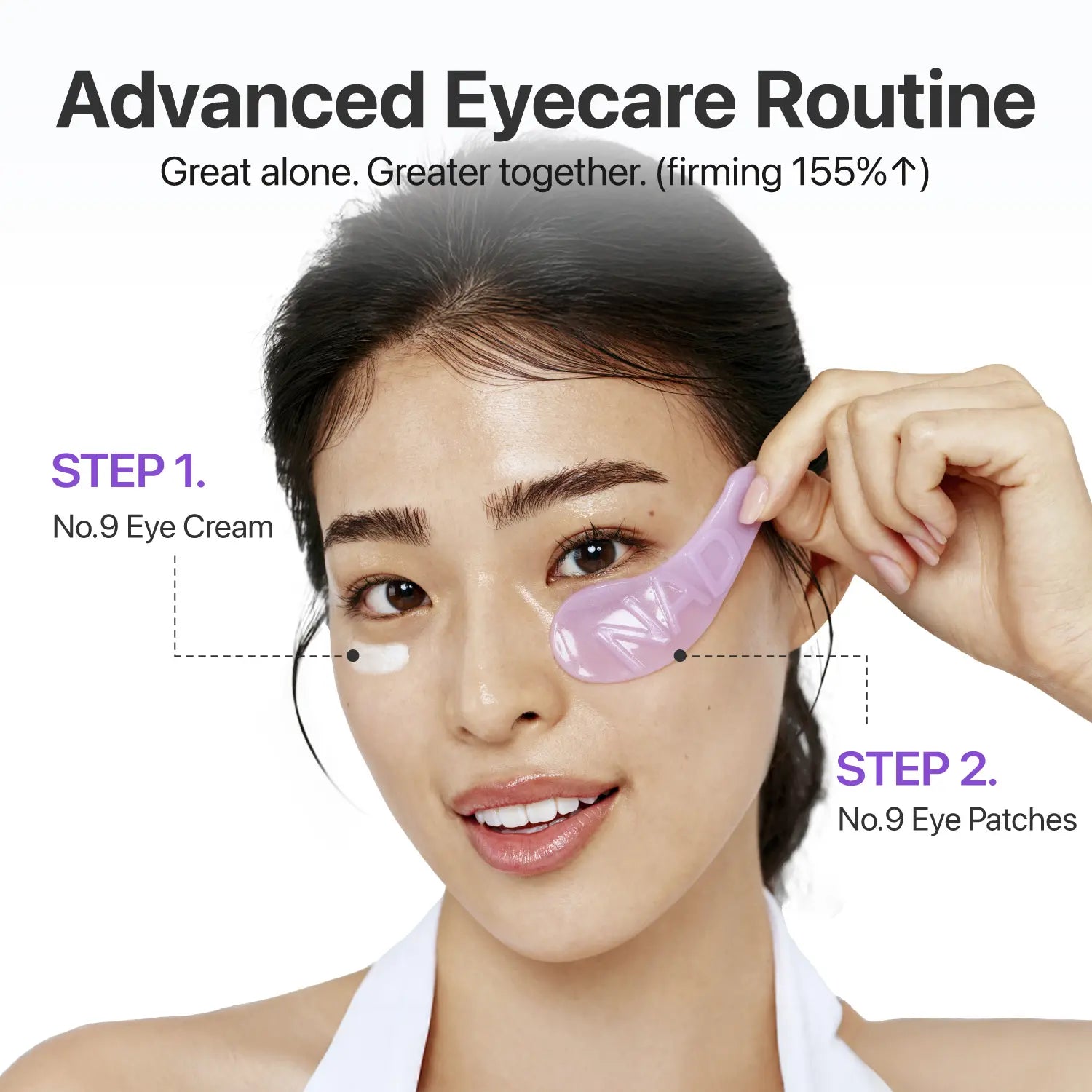 [Numbuzin Official] No.9 NAD+ Eye Patches | NAD+ Collagen under Eye Patches | Dark Circles, Cooling, Puffy Eyes, Eyebags, Wrinkles | Peptides, Caffeine, Niacinamide | Self Care, Gift | 5 Pairs, 10 Patches