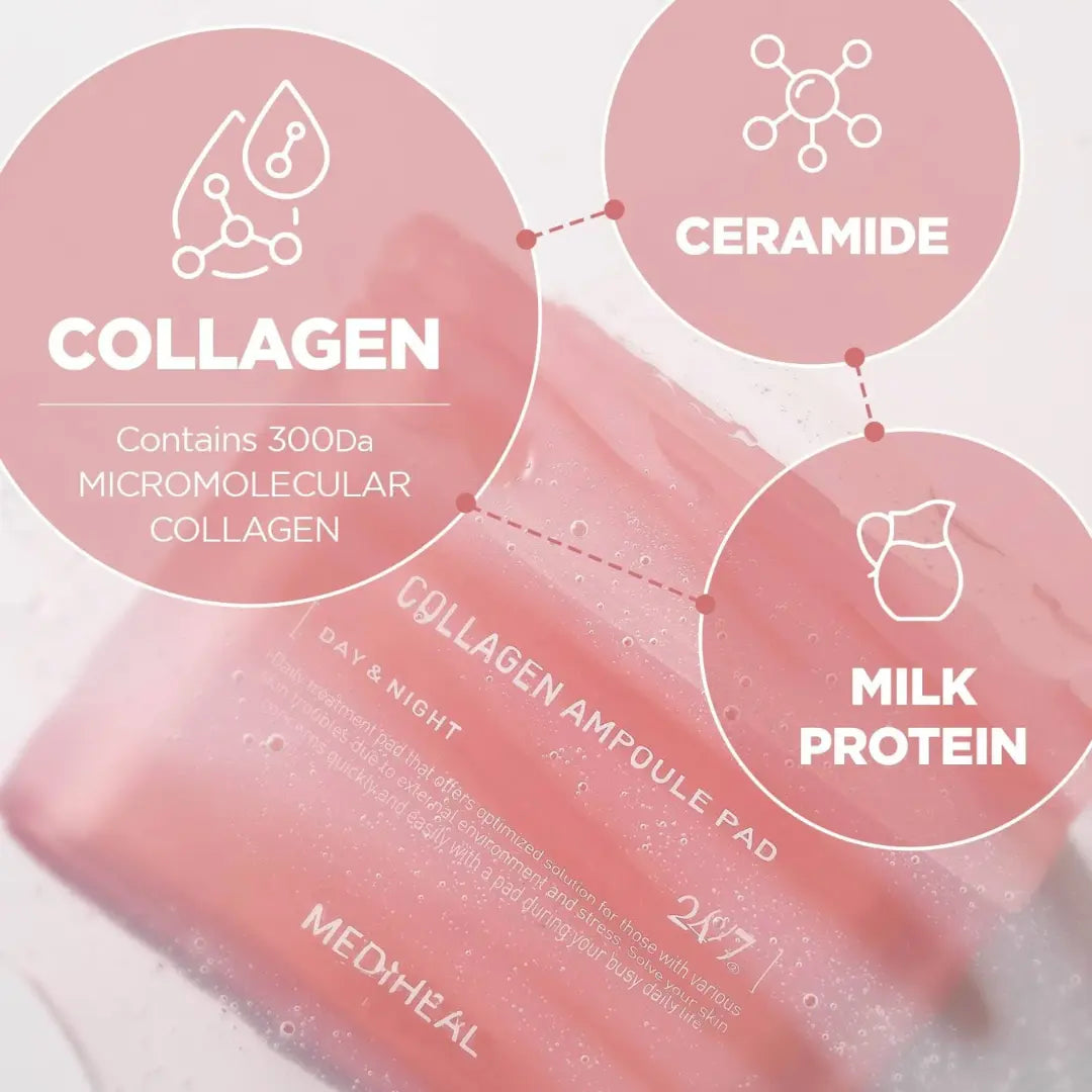 Mediheal Collagen Ampoule Daily Skincare Tonerpad Cleansing Firming