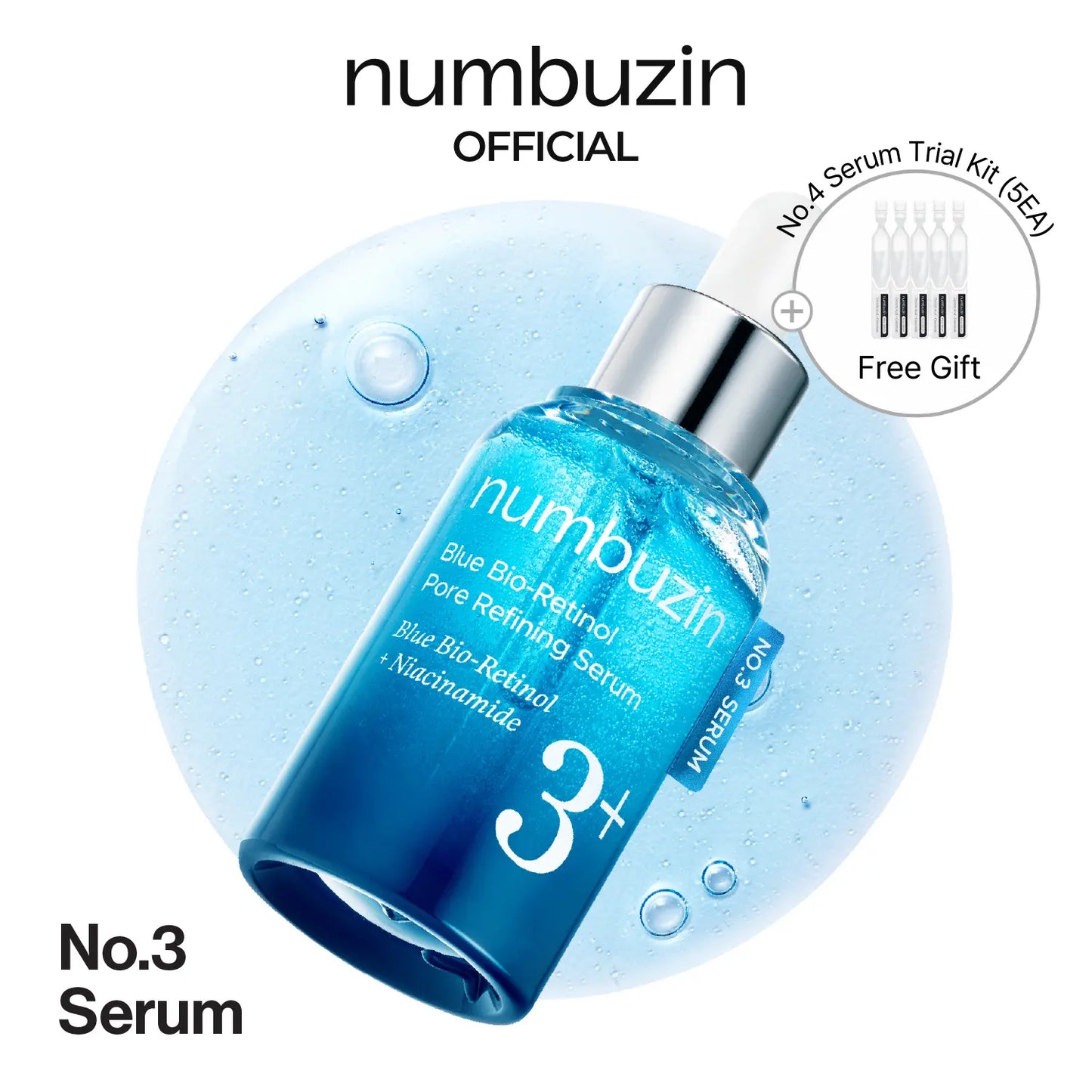 [Numbuzin Official] Serum Squad for Skin Concerns - Soothing, Plumping, Pore Refining, Skin Barrier | Collagen, PDRN, Retinol, Niacinamide