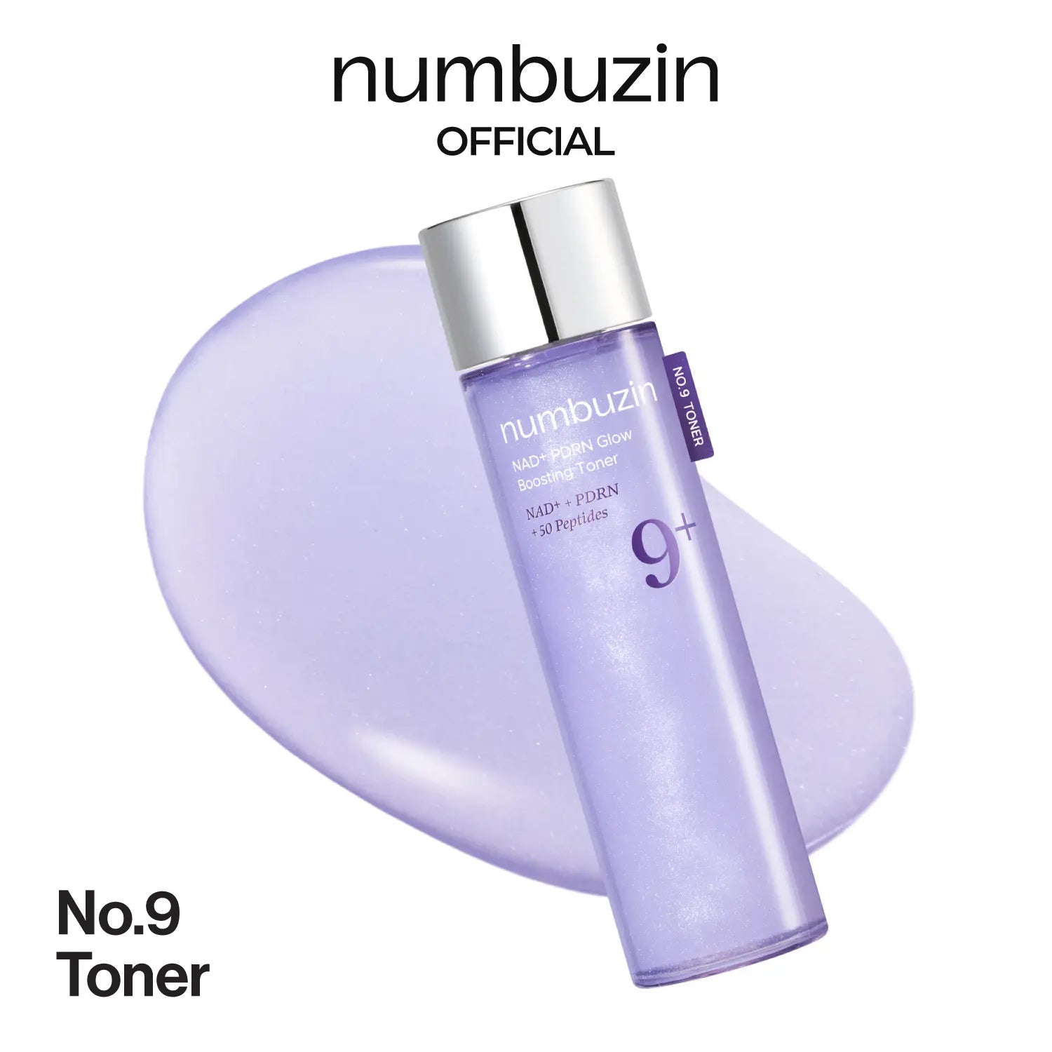 [Numbuzin Official] No.9 NAD+ PDRN Toner | NAD+ PDRN Glow Boosting Toner | Glowing, Firming, Hydrating, Elasticity, Wrinkles, Fine Lines, Korean Skincare | Salmon PDRN, Peptides, NAD+ | Essence for Dull, Dry Skin | 5.07 Fl. Oz