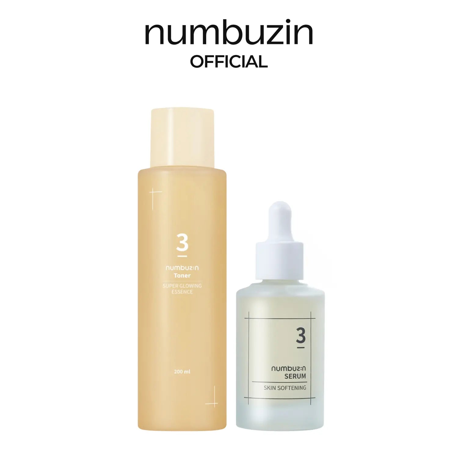 [Numbuzin Official Shop] No.3 Glowy-Skin Niacinamide Galactomyces Set | No.3 Serum + Toner