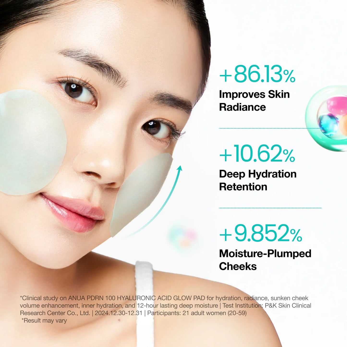 [Anua] PDRN 100 Hyaluronic Acid Glow Pad (180Ml / 60Pads)｜Deep Hydration, Radiance, Toner Pads, Korean Skincare, Rejuvenating, Firming, Collagen, Moisture Plumping, Vegan Fabric, Peptides, Glow