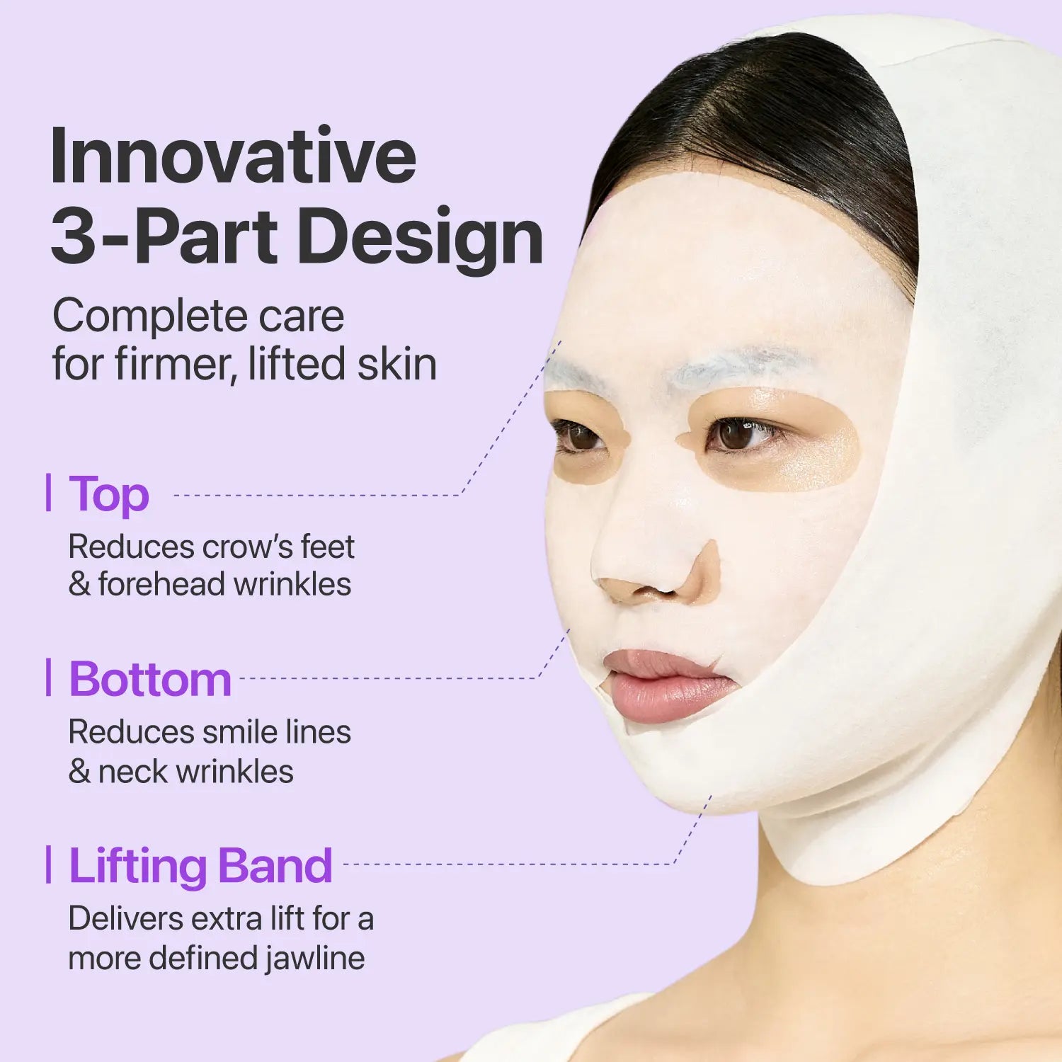[Numbuzin Official Shop] No.9 NAD+ Lifting Sheet Mask | NAD+ BIO Lifting-Sil Full Face Mask | 4 Sheets+Lifting Band | for Face Lifting, Jawline, Double-Chin, Neck, V-Line | 50 Peptides & NAD+ & Collagen