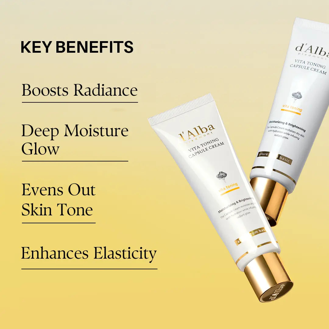 [OFFICIAL D'Alba] [Set] White Truffle First Spray Serum (3.38 Fl Oz) + Vita Toning Capsule Cream (1.94 Oz)