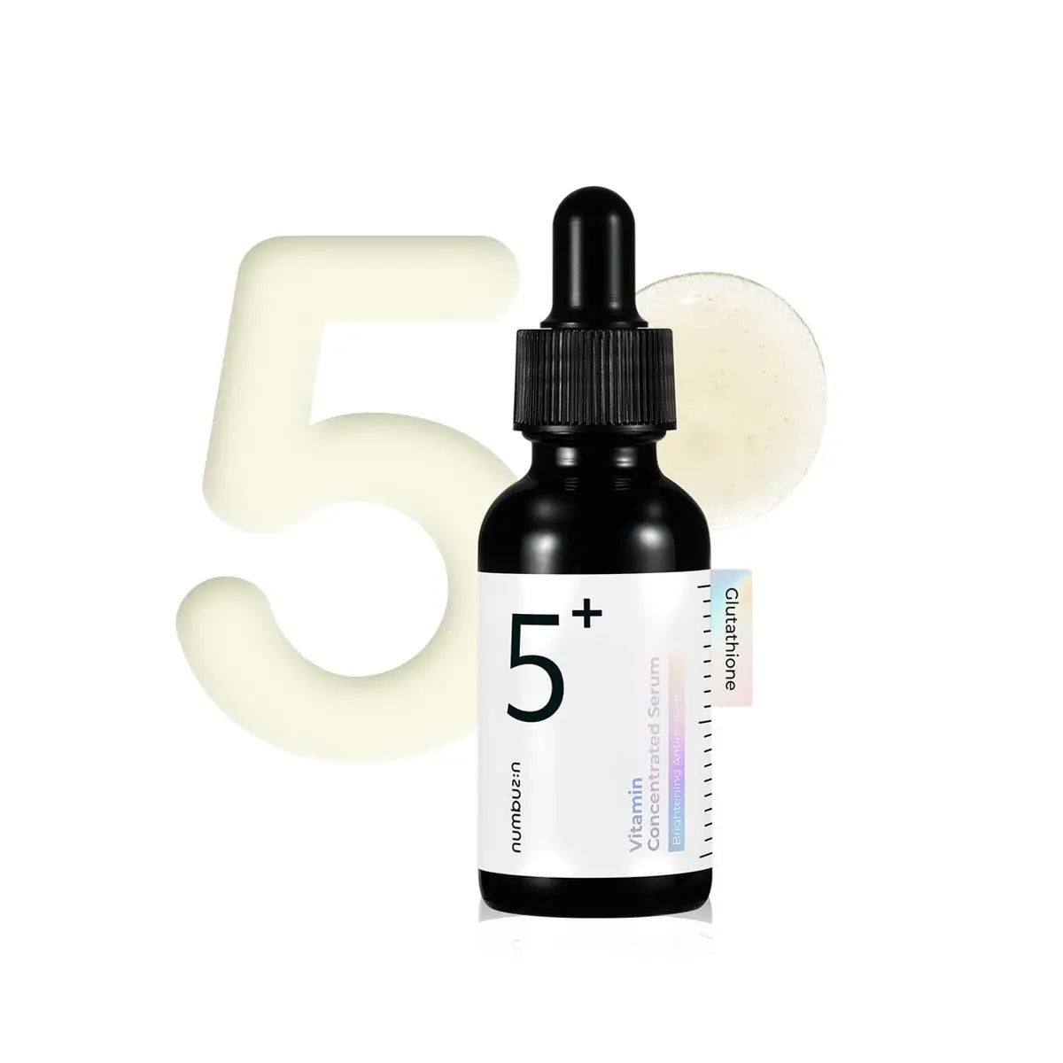 [Numbuzin] No.5 Vitamin Concentrated Serum 30Ml, Glutathione & Vitamin & Panthenol Serum, Skin Repair, Lightweight Texture, Blemish Skincare Dark Spot Care, Korean Skincare, Glow & Clean Skin