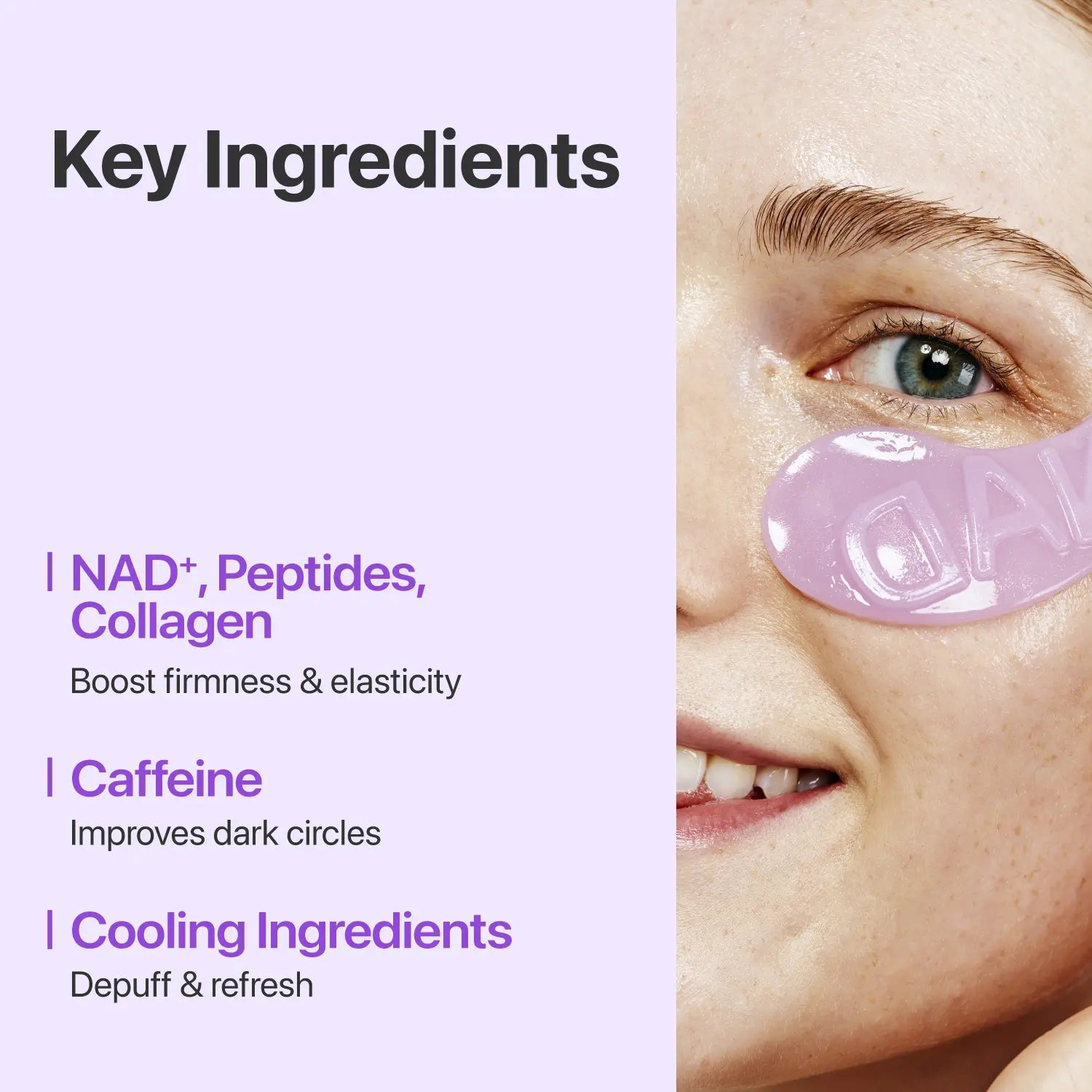 [Numbuzin Official] No.9 NAD+ Eye Patches | NAD+ Collagen under Eye Patches | Dark Circles, Cooling, Puffy Eyes, Eyebags, Wrinkles | Peptides, Caffeine, Niacinamide | Self Care, Gift | 5 Pairs, 10 Patches