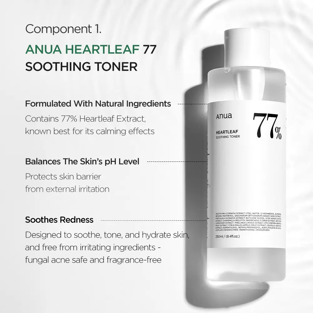 [Anua Official Shop] ANUA Toner Duo (Soothing Toner + BHA Toner), Heartleaf Soothing Toner Duo (Toner + Pad)｜Acne Safe Skin Care Set, Chemical Exfoliant, Mild Exfoliate for Oily & Sensitive