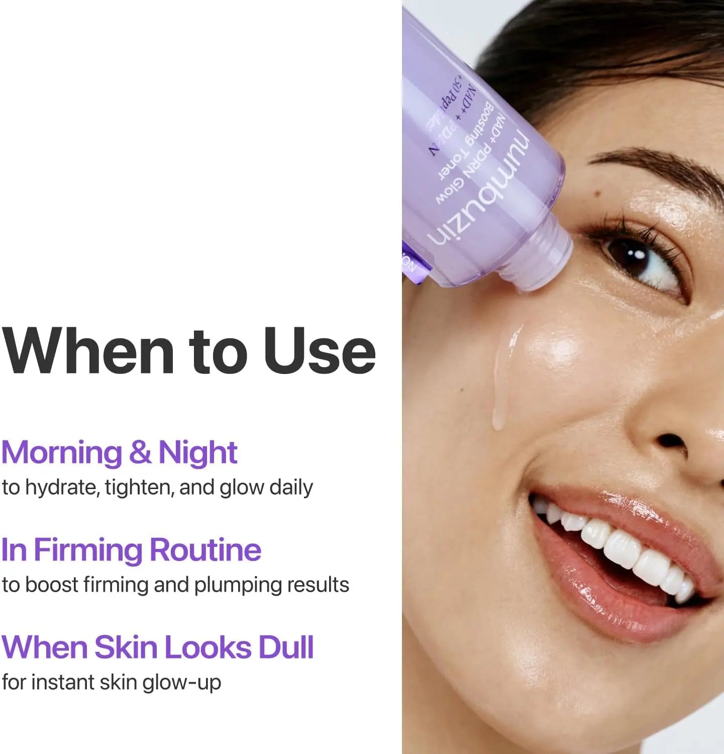 Numbuzin No.9 NAD+ Salmon PDRN Glow Boosting Toner for Radiance & Hydration, Lightweight Dewy Finish, 5.07 Fl Oz, Korean Skincare for Wrinkles & Fine Lines