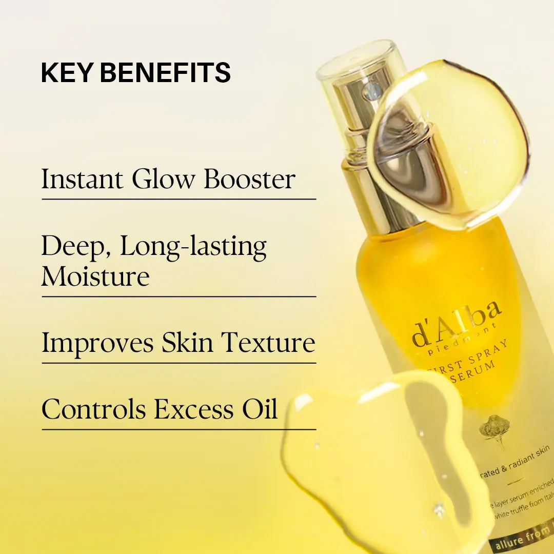 [OFFICIAL D'Alba] [Set] White Truffle First Spray Serum (3.38 Fl Oz) + Vita Toning Capsule Cream (1.94 Oz)