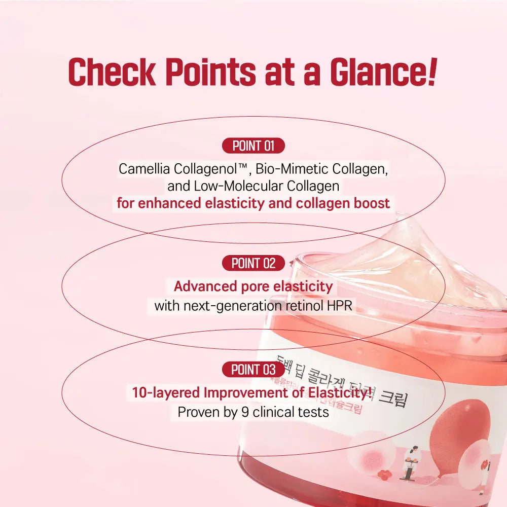 ROUND LAB Camellia Deep Collagen Firming Cream 50Ml Moisturizers Skincare Comfort Skin Repair