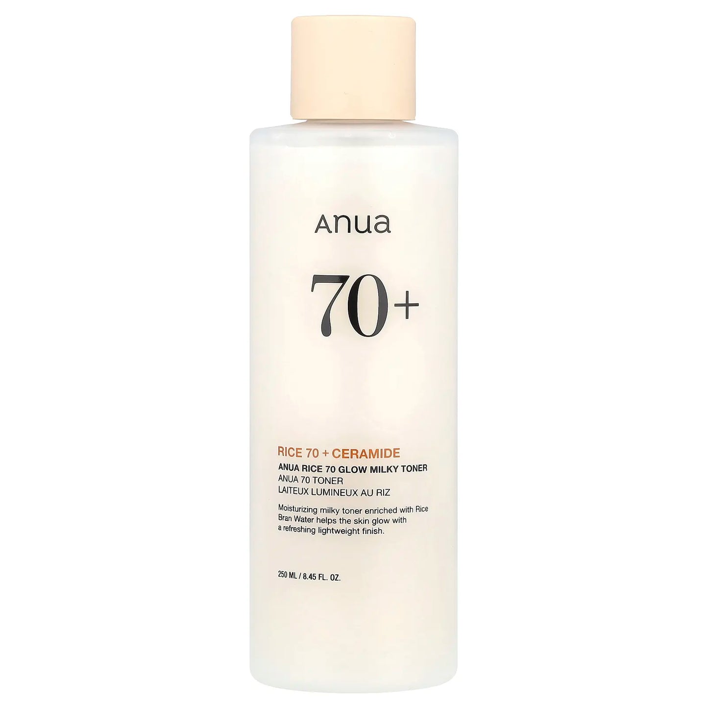Anua Rice 70 Glow Milky Toner, 8.45 Fl Oz (250 Ml)