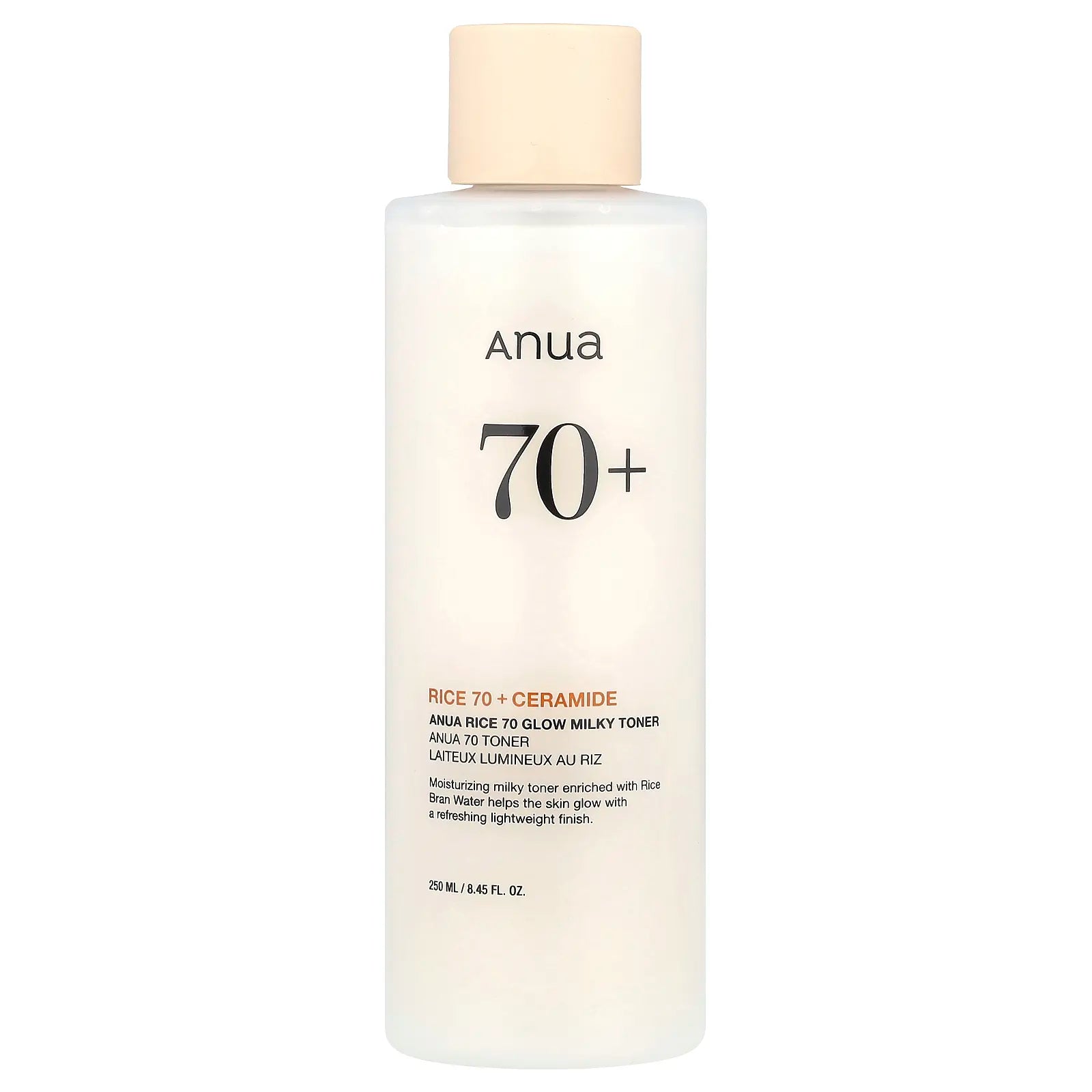 Anua Rice 70 Glow Milky Toner, 8.45 Fl Oz (250 Ml)