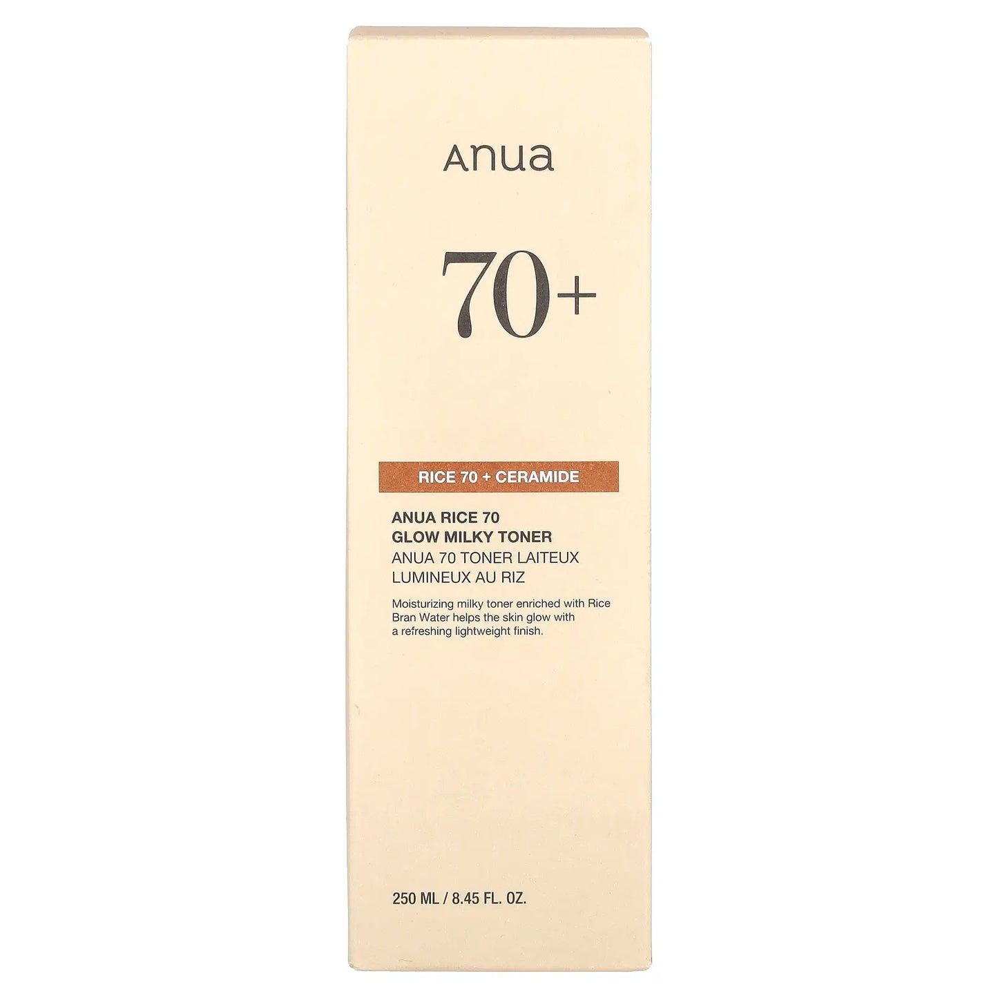 Anua Rice 70 Glow Milky Toner, 8.45 Fl Oz (250 Ml)