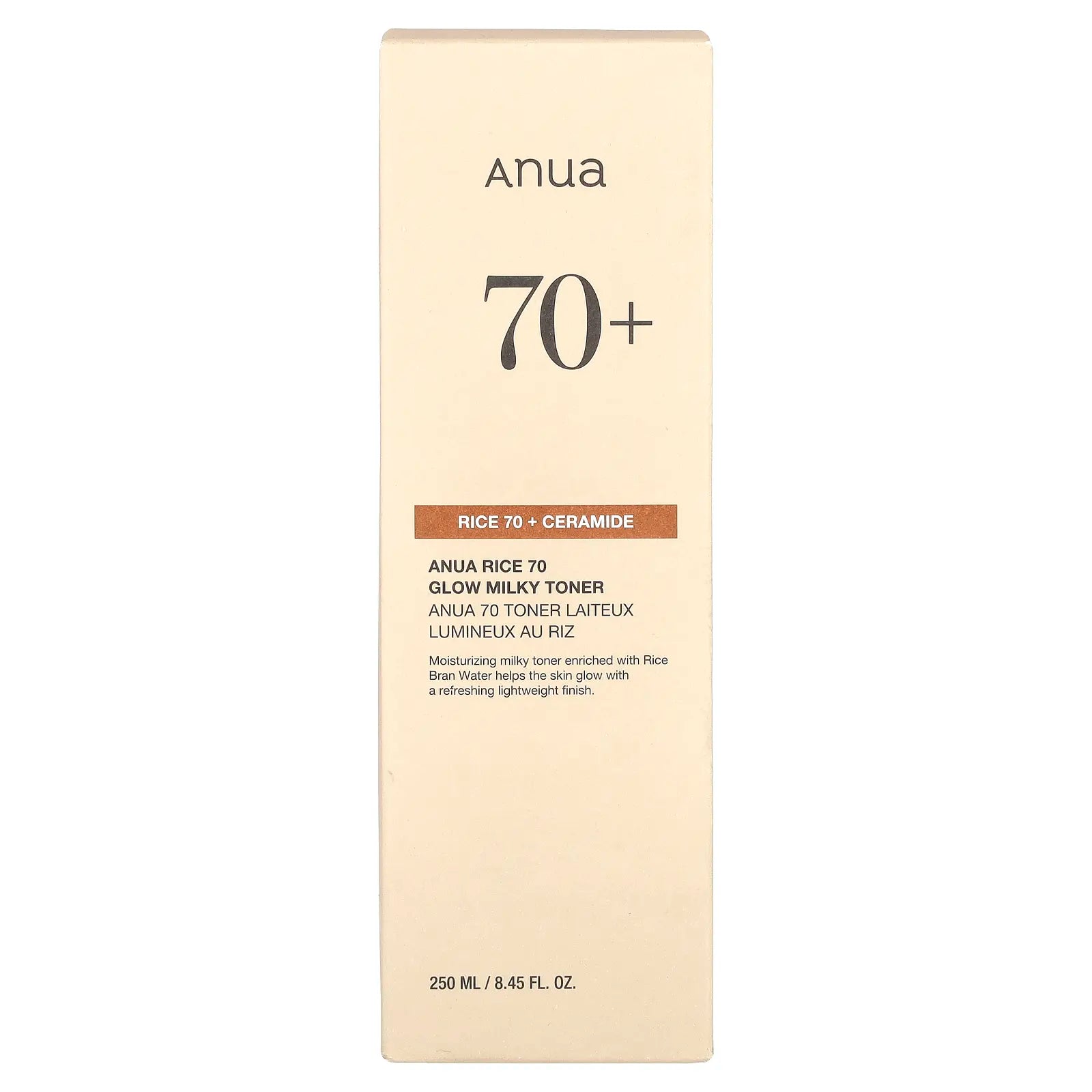 Anua Rice 70 Glow Milky Toner, 8.45 Fl Oz (250 Ml)