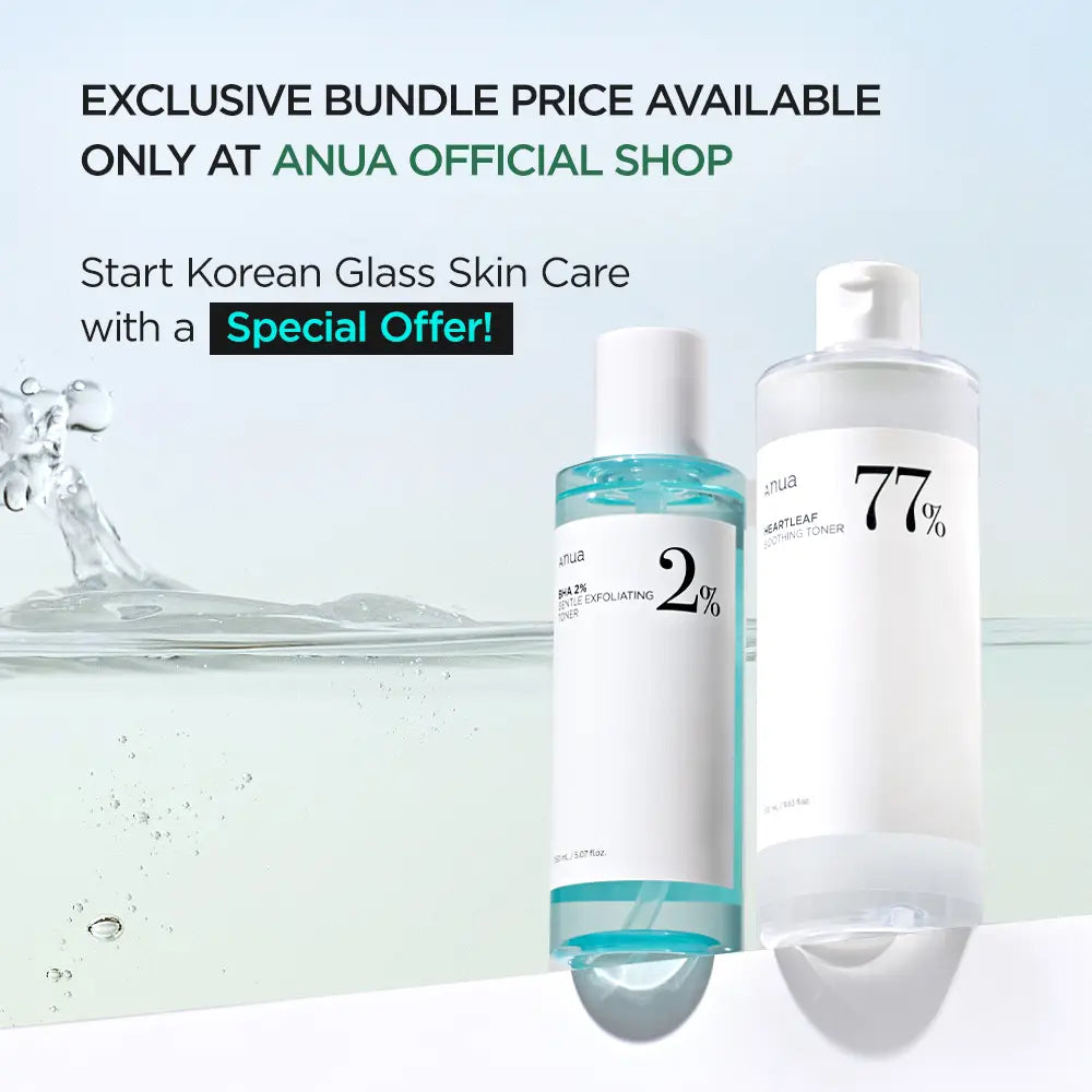 [Anua Official Shop] ANUA Toner Duo (Soothing Toner + BHA Toner), Heartleaf Soothing Toner Duo (Toner + Pad)｜Acne Safe Skin Care Set, Chemical Exfoliant, Mild Exfoliate for Oily & Sensitive