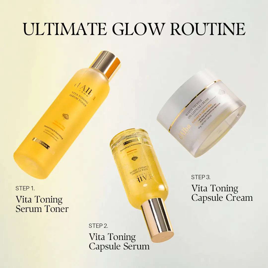 [OFFICIAL D'Alba] Vita Toning Capsule Cream – Daily Face Moisturizer W/ Trufferol, Ascorbic Acid, Niacinamide & Ceramide NP (1.94 Oz)
