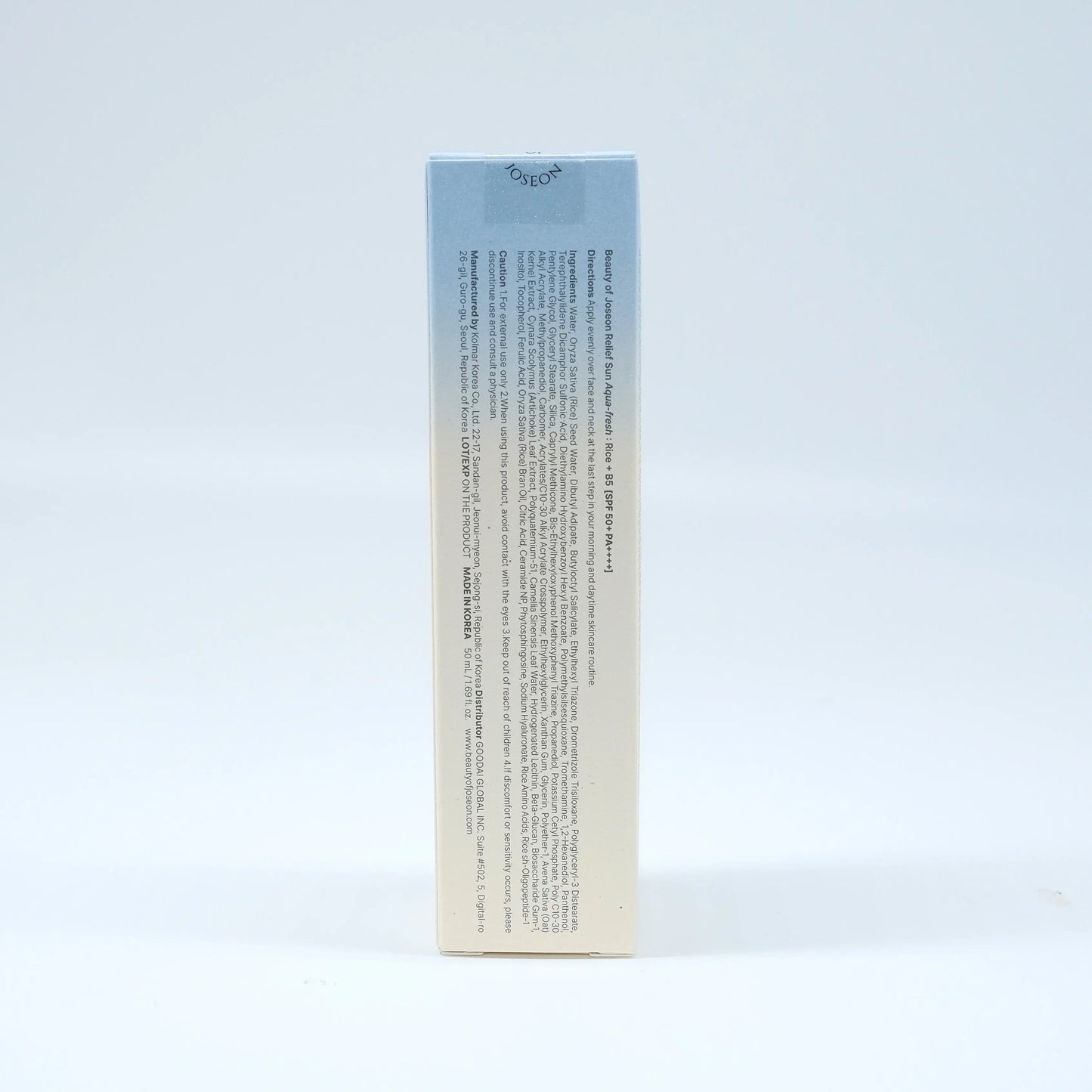 Beauty of Joseon - Relief Sun Aqua-Fresh : Rice + B5 SPF50+ PA++++ (50Ml) Original Korean Version
