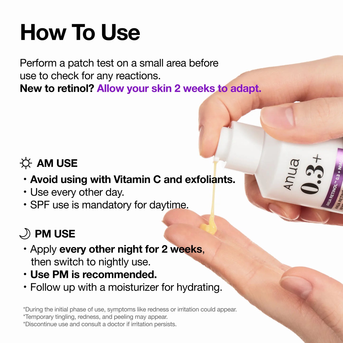 [Anua] Retinol TM 0.3% + Niacin Renewing Serum, 1.01 Fl. Oz. (30Ml) ｜Korean Skin Care, for Signs of Aging, Slow Aging, Daily Gentle Retinol, Age-Defying, Anti-Aging