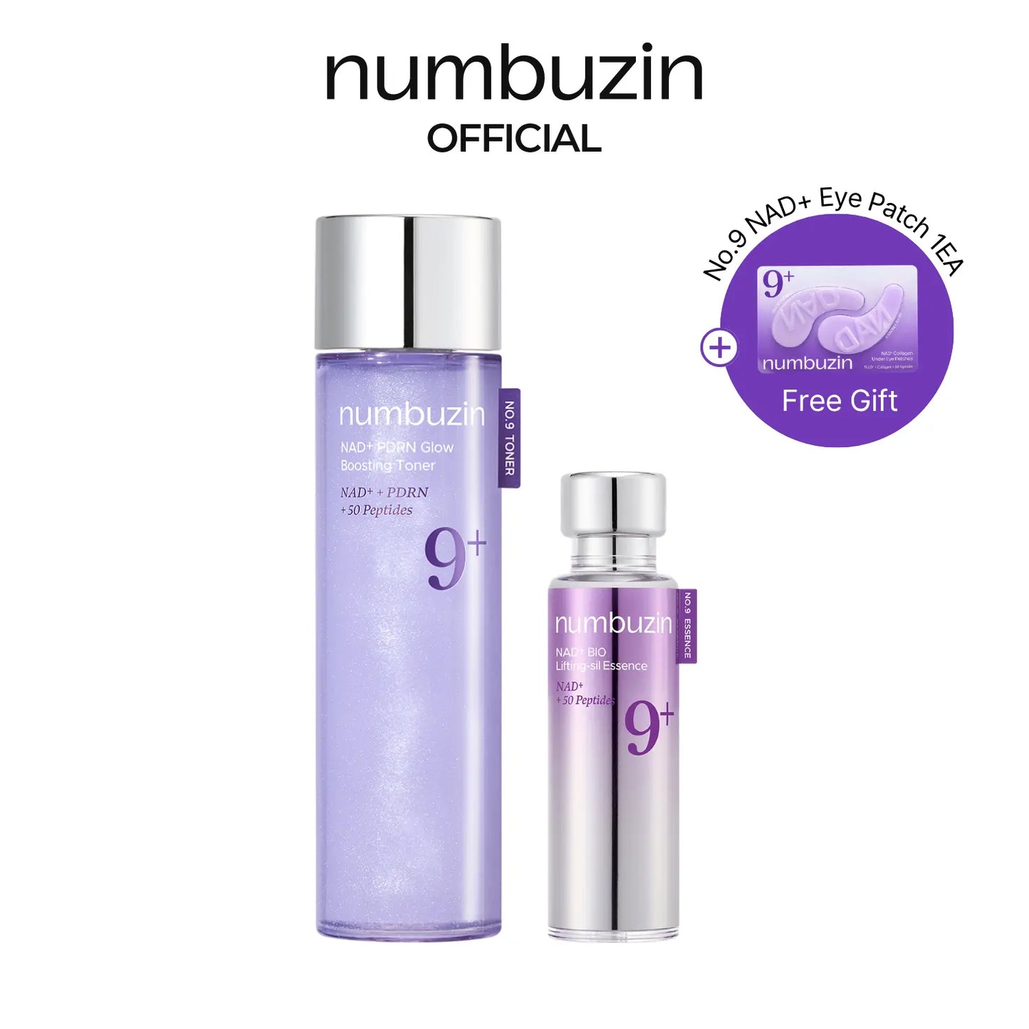 [Numbuzin Official] No.9 NAD+ PDRN Toner | NAD+ PDRN Glow Boosting Toner | Glowing, Firming, Hydrating, Elasticity, Wrinkles, Fine Lines, Korean Skincare | Salmon PDRN, Peptides, NAD+ | Essence for Dull, Dry Skin | 5.07 Fl. Oz