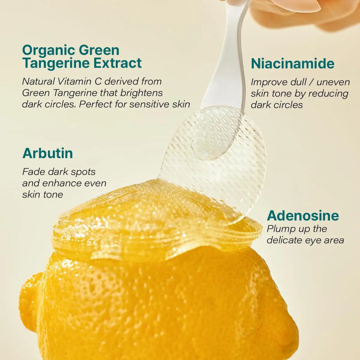 GOODAL Green Tangerine Vitamin C Moisturizing Eye Patch | 5-Minute, Hydrating Gel Patch (60 Sheets)