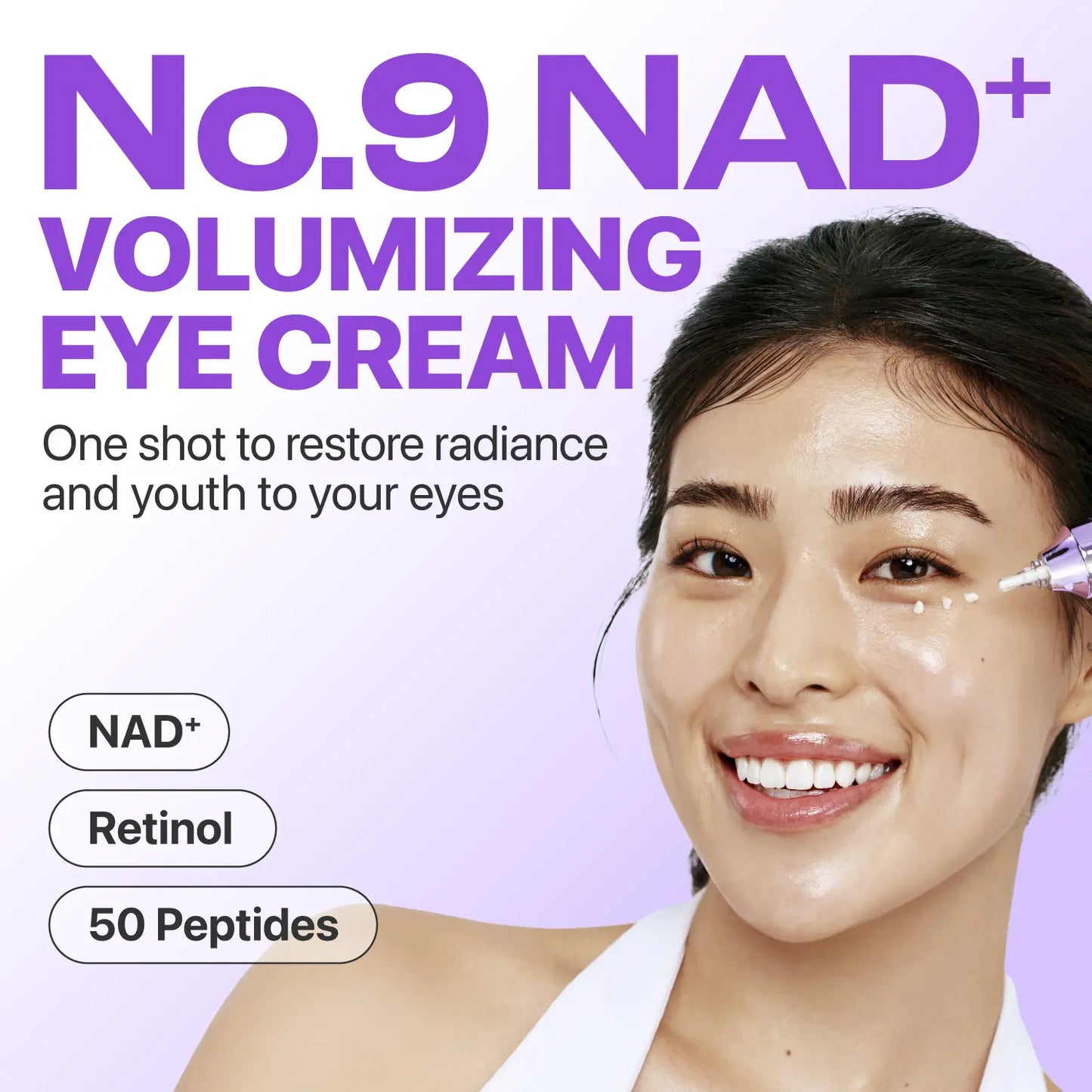 [Numbuzin Official Shop] No.9 NAD+ Glow up Duo | NAD, Peptides, PDRN, Retinol, Niacinamide | Anti-Aging, Wrinkles, Fine Lines, Eye Bags, Dark Circles, Firming