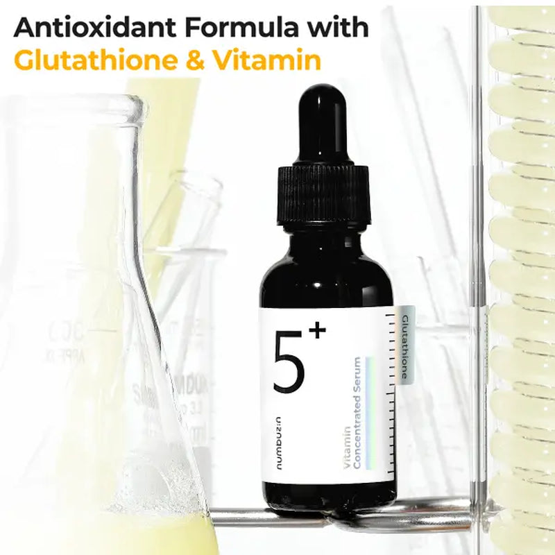 [Numbuzin] No.5 Vitamin Concentrated Serum 30Ml, Glutathione & Vitamin & Panthenol Serum, Skin Repair, Lightweight Texture, Blemish Skincare Dark Spot Care, Korean Skincare, Glow & Clean Skin